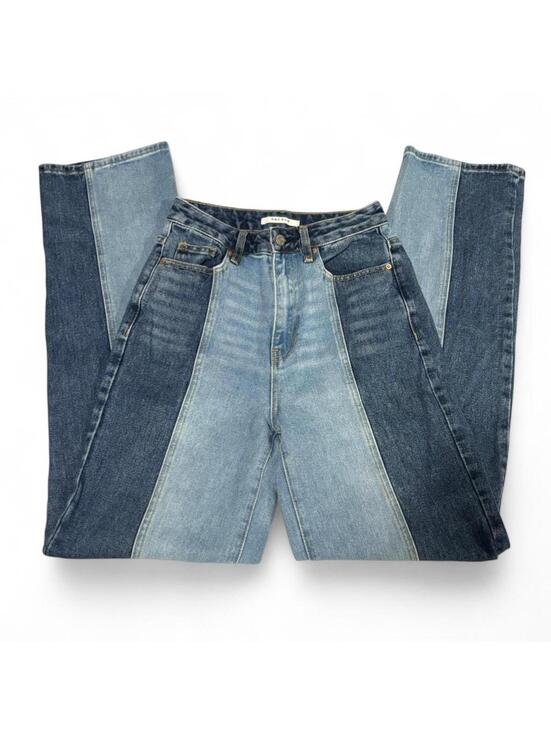 PacSun Denim - PacSun Two Tone Panel Jeans Size 25 High Rise Straight Leg